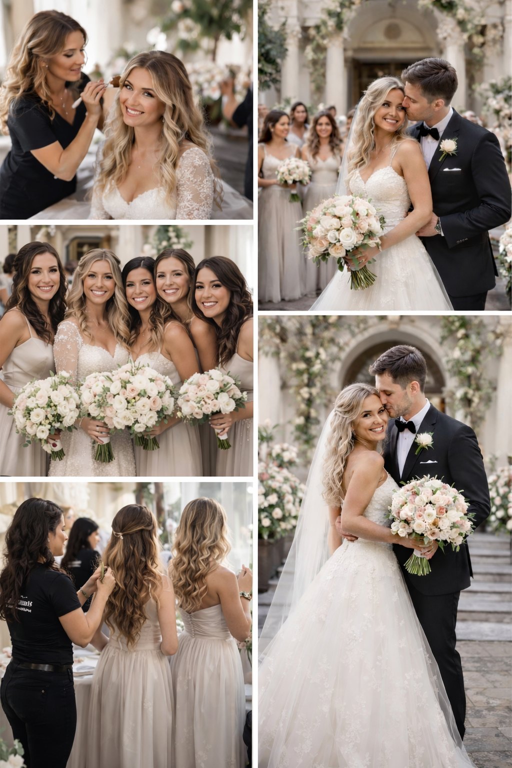 Oklahoma City bridal beauty look with visible face, hair, and makeup styling