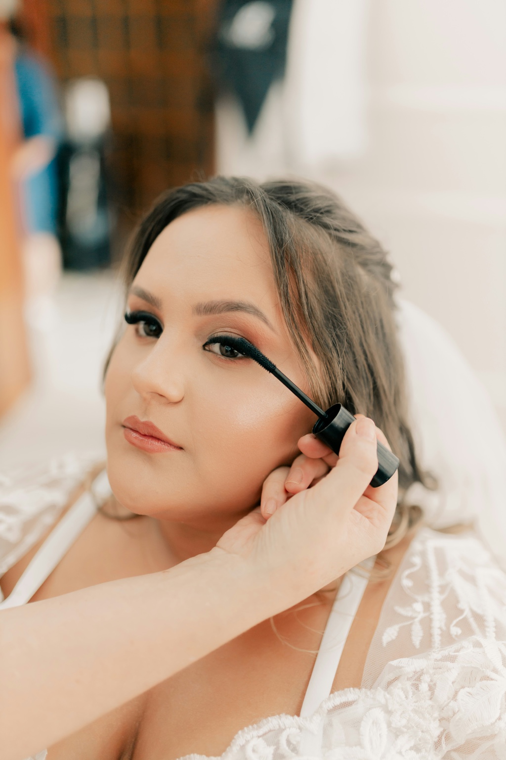 Scottsdale bride getting ready with professional beauty services