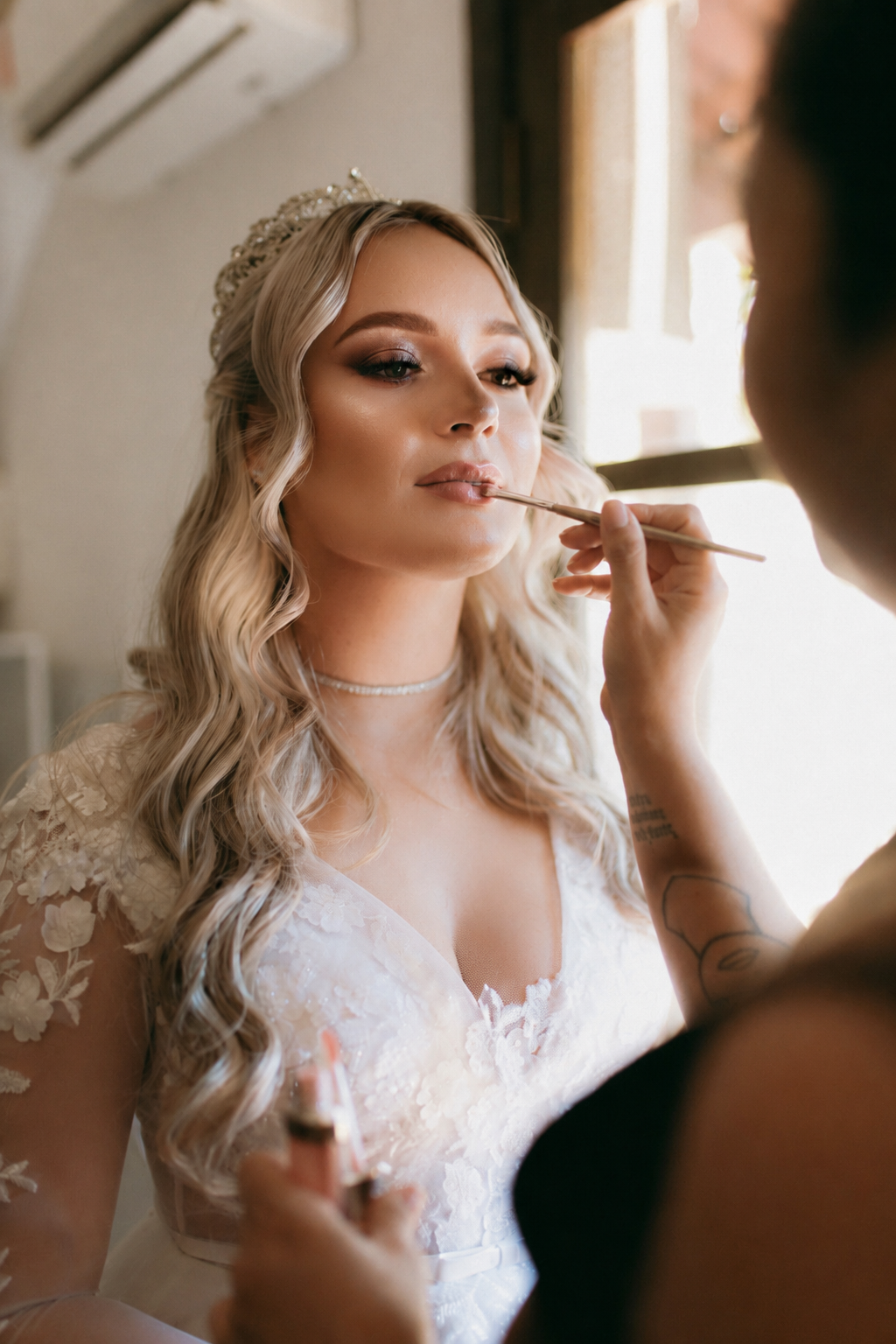 Luxury bridal booking experience for on-site hair and makeup