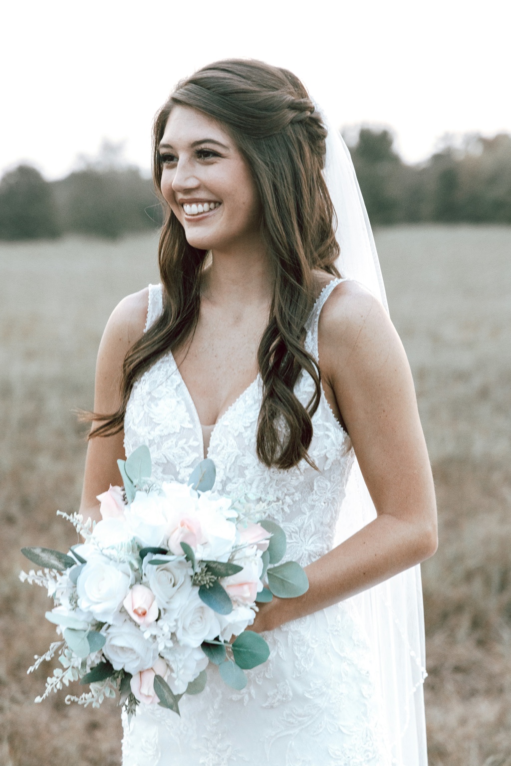 Polished Scottsdale bridal hair and makeup for wedding portraits